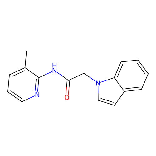 2-(1H-indol-1-yl)-N-(3-methylpyridin-2-yl)acetamide structure