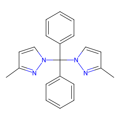 3-Methyl-1-[(3-methylpyrazol-1-yl)-diphenylmethyl]pyrazole structure