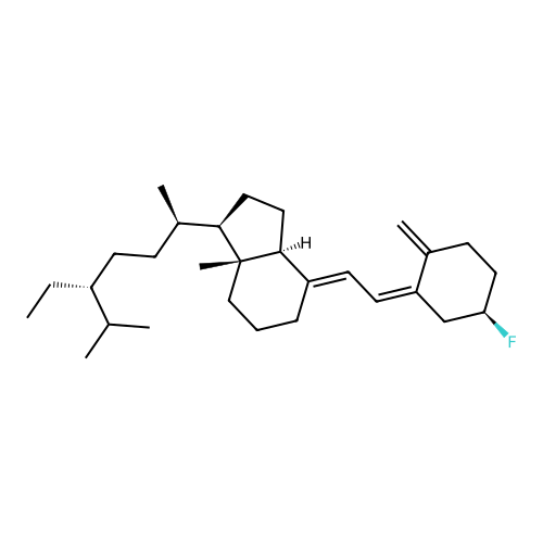 9,10-Secostigmasta-5,7,10(19)-triene, 3-fluoro-, (3beta,5Z,7E)- structure