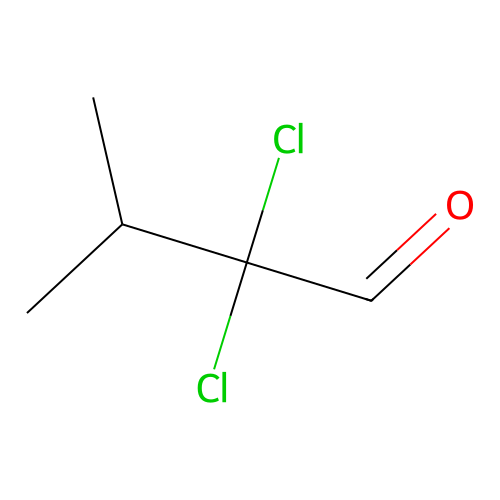 Butanal, 2,2-dichloro-3-methyl- structure