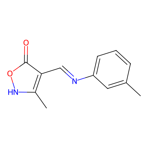 3-methyl-4-[(3-methylphenyl)iminomethyl]-2H-1,2-oxazol-5-one structure