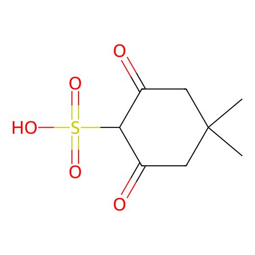 4,4-Dimethyl-2,6-dioxocyclohexane-1-sulfonic acid structure