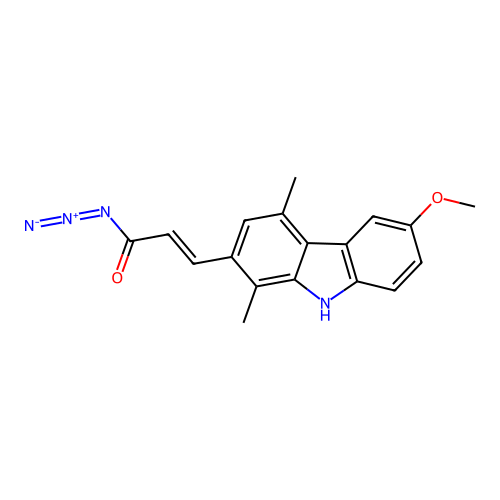 3-(6-Methoxy-1,4-dimethyl-9H-carbazol-2-yl)acryloyl azide structure