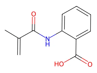 2-((2-Methyl-1-oxo-2-propen-1-yl)amino)benzoic acid structure