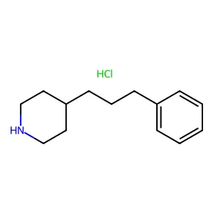 Piperidine, 4-(3-phenylpropyl)-, hydrochloride structure