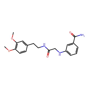3-[[2-[2-(3,4-Dimethoxyphenyl)ethylamino]-2-oxoethyl]amino]benzamide structure