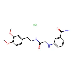 Benzamide, 3-((2-((2-(3,4-dimethoxyphenyl)ethyl)amino)-2-oxoethyl)amino)-, monohydrochloride structure