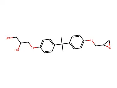 3-(4-(1-(4-(2,3-Epoxypropoxy)phenyl)-1-methylethyl)phenoxy)propane-1,2-diol structure