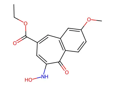 Ethyl 6-(hydroxyamino)-2-methoxy-5-oxobenzo[7]annulene-8-carboxylate structure