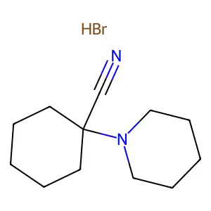 Cyclohexanecarbonitrile, 1-piperidino-, hydrobromide structure