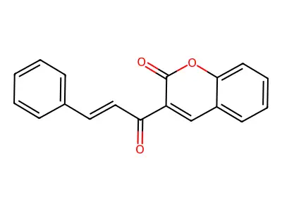 2H-1-Benzopyran-2-one, 3-(1-oxo-3-phenyl-2-propenyl)- structure