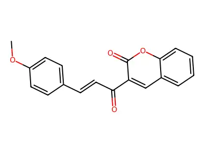 2H-1-Benzopyran-2-one, 3-[3-(4-methoxyphenyl)-1-oxo-2-propenyl]- structure