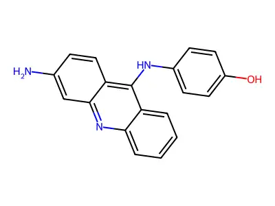 Phenol, 4-((3-amino-9-acridinyl)amino)- structure