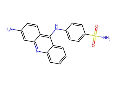 Benzenesulfonamide, 4-((3-amino-9-acridinyl)amino)- structure