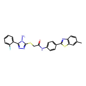 C24H19FN6OS2 structure