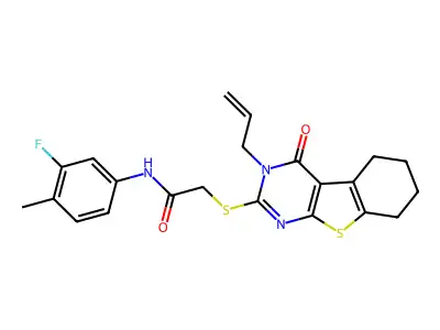 C22H22FN3O2S2 structure