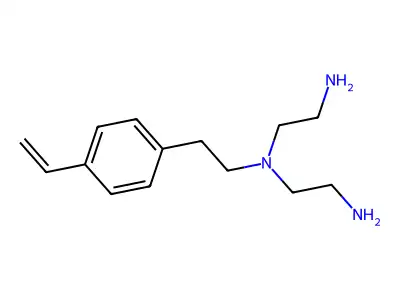 N-(2-Aminoethyl)-N-(2-(4-vinylphenyl)ethyl)ethylenediamine structure