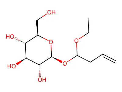 1-Ethoxybutyl-3-enyl-glucopyranoside structure