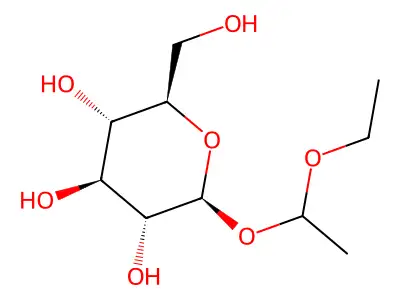1-Ethoxyethylglucopyranoside structure