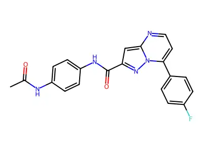 N-(4-acetamidophenyl)-7-(4-fluorophenyl)pyrazolo[1,5-a]pyrimidine-2-carboxamide structure