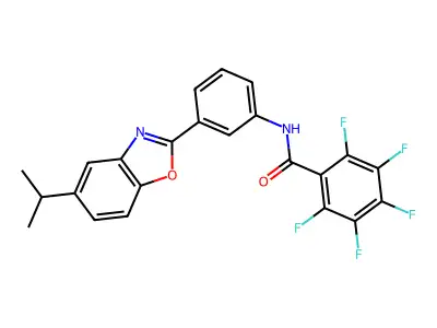 2,3,4,5,6-Pentafluoro-N-[3-[5-(1-methylethyl)-2-benzoxazolyl]phenyl]benzamide structure