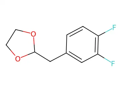 1,2-Difluoro-4-(1,3-dioxolan-2-ylmethyl)benzene structure