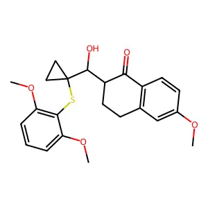 2-[[1-(2,6-dimethoxyphenyl)sulfanylcyclopropyl]-hydroxymethy structure