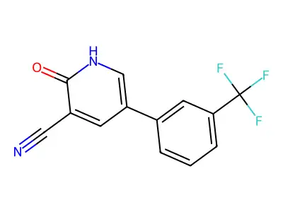 2-Oxo-5-[3-(trifluoromethyl)phenyl]-1,2-dihydro-3-pyridinecarbonitrile structure
