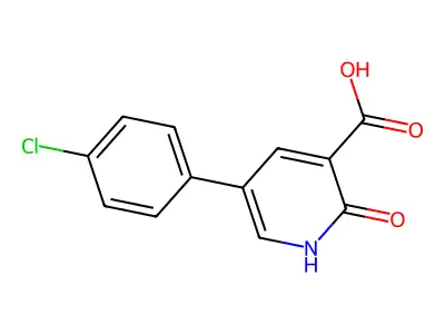 5-(4-Chlorophenyl)-2-hydroxynicotinic acid structure