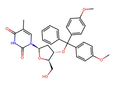 3'-O-(4,4'-Dimethoxytrityl)-thymidine structure