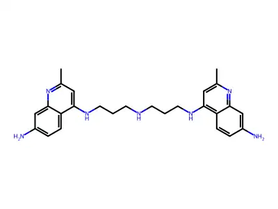 4,7-Quinolinediamine, N4,N4a(2)-(iminodi-3,1-propanediyl)bis[2-methyl- structure