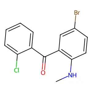 [5-Bromo-2-(methylamino)phenyl](2-chlorophenyl)methanone structure