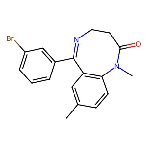 6-(3-Bromophenyl)-1,2,3,4-tetrahydro-1,8-dimethyl-1,5-benzodiazocin-2-one structure