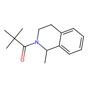Isoquinoline, 2-(2,2-dimethyl-1-oxopropyl)-1,2,3,4-tetrahydro-1-methyl- structure