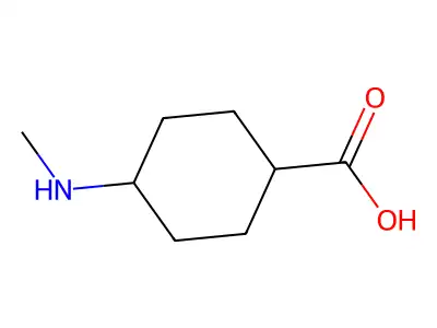 Cis-4-(methylamino)cyclohexanecarboxylic acid structure
