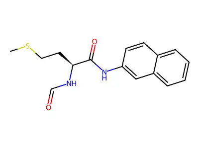 (S)-2-Formamido-4-(methylthio)-N-(naphthalen-2-yl)butanamide structure