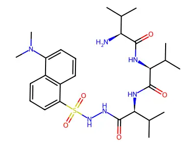Dansylhydrazide trivaline structure
