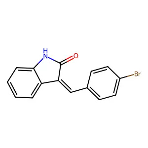 (3Z)-3-[(4-bromophenyl)methylidene]-1H-indol-2-one structure