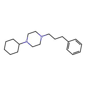 1-Cyclohexyl-4-(3-phenylpropyl)piperazine structure