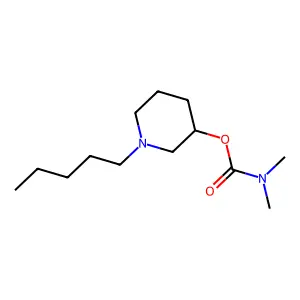 Carbamic acid, dimethyl-, 1-pentyl-3-piperidinyl ester structure