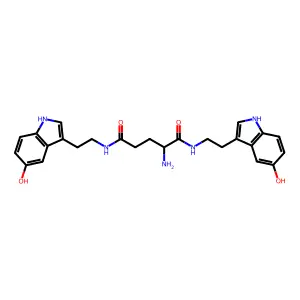 (S)-2-Amino-N1,N5-bis(2-(5-hydroxy-1H-indol-3-yl)ethyl)pentanediamide structure