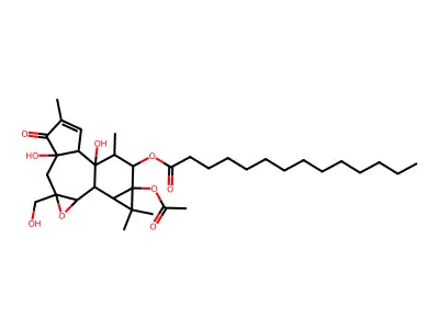 12-O-Tetradecanoyl-phorbol-13-acetate-6-beta,7-beta-epoxide structure