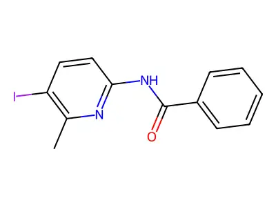 N-(5-iodo-6-methylpyridin-2-yl)benzamide structure