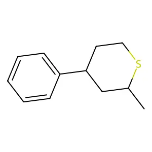(2S,4R)-2-methyl-4-phenylthiane structure