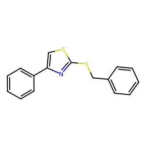 4-phenyl-2-[(phenylmethyl)thio]Thiazole structure
