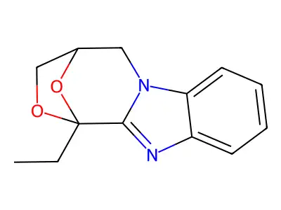 1,4-Epoxy-1H,3H-(1,4)oxazepino(4,3-a)benzimidazole, 4,5-dihydro-1-ethyl- structure