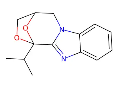 4,5-Dihydro-1-(1-methylethyl)-1,4-epoxy-1H,3H-(1,4)oxazepino(4,3-a)benzimidazole structure
