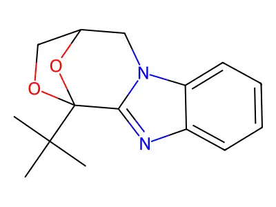 4,5-Dihydro-1-(1,1-dimethylethyl)-1,4-epoxy-1H,3H-(1,4)oxazepino(4,3-a)benzimidazole structure