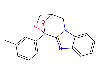 4,5-Dihydro-1-(3-methylphenyl)-1,4-epoxy-1H,3H-(1,4)oxazepino(4,3-a)benzimidazole structure
