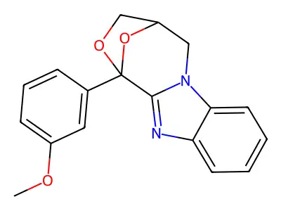 4,5-Dihydro-1-(3-methoxyphenyl)-1,4-epoxy-1H,3H-(1,4)oxazepino(4,3-a)benzimidazole structure